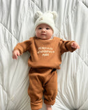 FEARFULLY WONDERFULLY MADE BROWN BABY CLOTHING SET